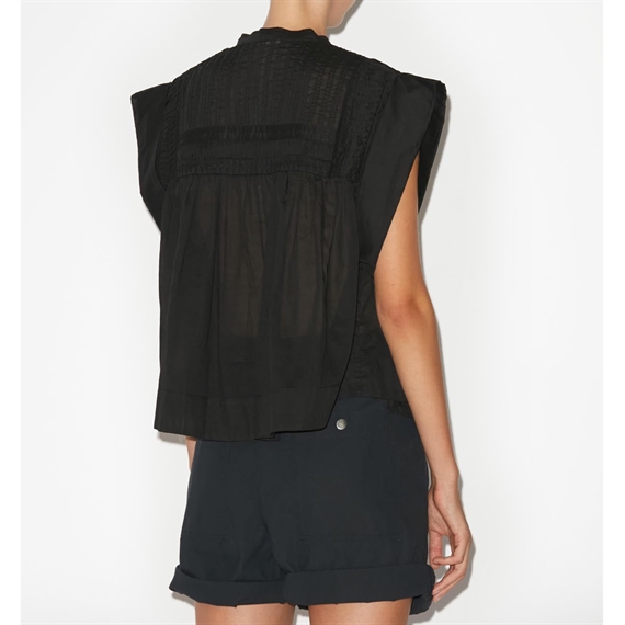 Isabel Marant Leaza Top, Faded Black